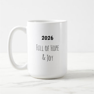 Caneca De Café New Year 🥂 Full of Hope & Joy Mug