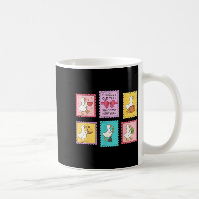 Caneca De Café New Year Matching Welcome New Year Midnight Funny  (Direita)
