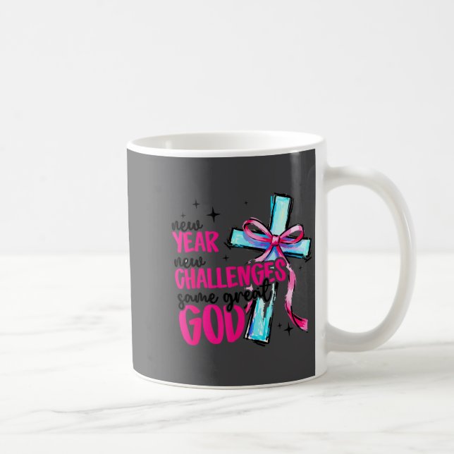 Caneca De Café New Year New Challenges Same Great God Happy New Y (Direita)