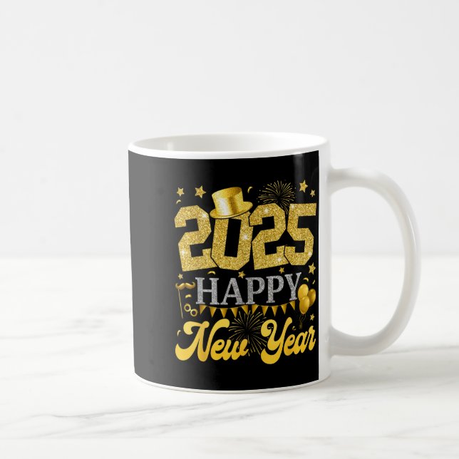 Caneca De Café New Years Eve Party Supplies 2025 Happy New Year F (Direita)