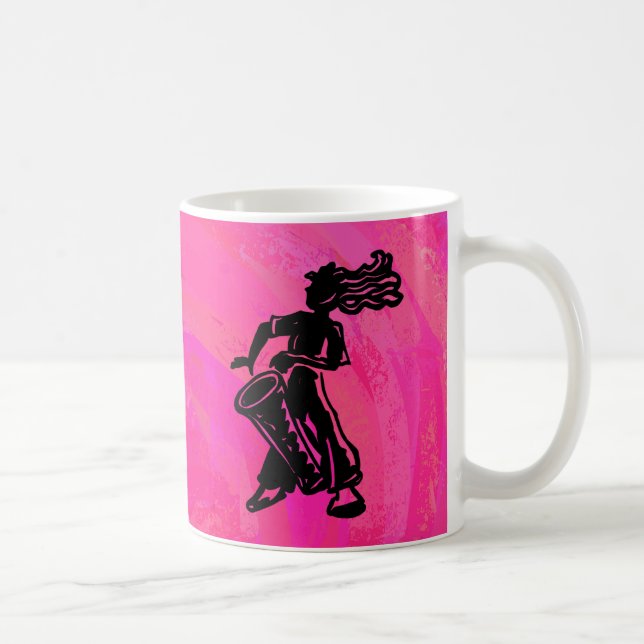 Caneca De Café New York Boogie Nights Drum Hot Pink (Direita)