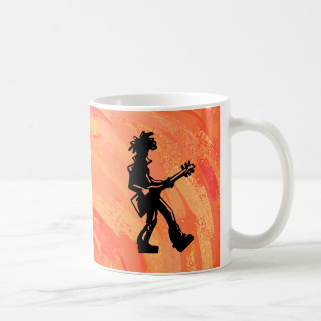 Caneca De Café New York Boogie Nights Guitar Orange (Direita)