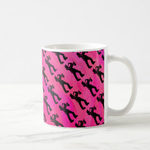 Caneca De Café New York Boogie Noites Saxofone Rosa Quente