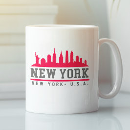 Caneca De Café New York City Beautiful Fun Skyline