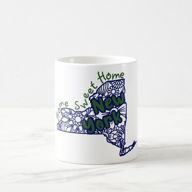 Caneca De Café New York Floral Doodles (Centro)