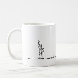 Caneca De Café New York Mug, Estátua da Liberdade, New York Lover