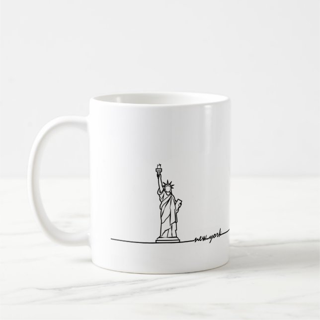 Caneca De Café New York Mug, Estátua da Liberdade, New York Lover (Esquerda)