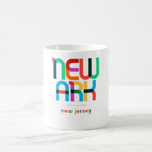 Caneca De Café Newark New Jersey Meio século, Pop Art,