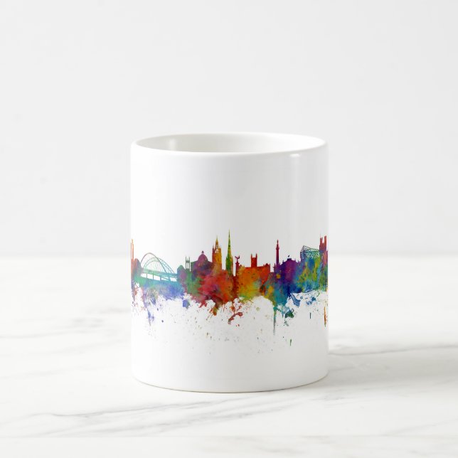Caneca De Café Newcastle England Skyline (Centro)