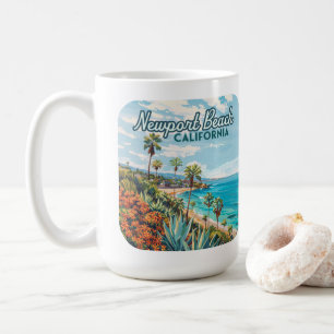 Caneca De Café Newport Beach California Orange County Vintage