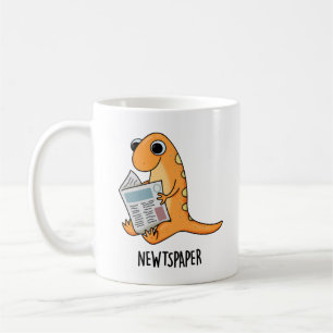 Caneca De Café Newspaper Funny Newt Pun