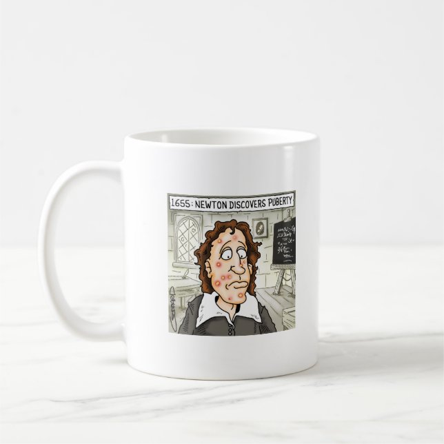 Caneca De Café Newton descobre a puberdade (Esquerda)