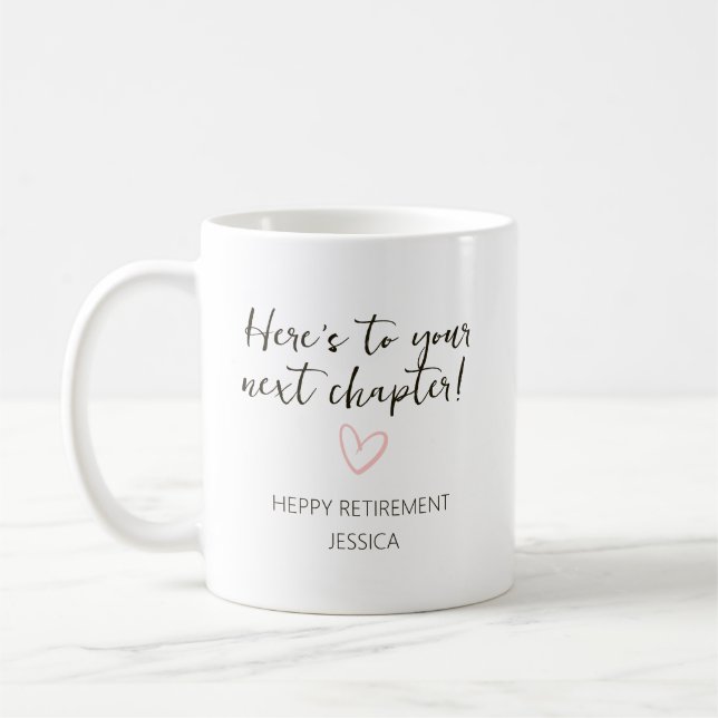 Caneca De Café Next Chapter Personalized Retirement Gift (Esquerda)