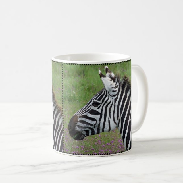 Caneca De Café Ngorongoro Zebra Close-Up (Frente Esquerda)