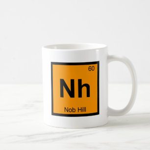 Caneca De Café Nh - Nob Hill San Francisco Símbolo Químico