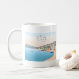 Caneca De Café Nice França Riviera Pastel Viagem