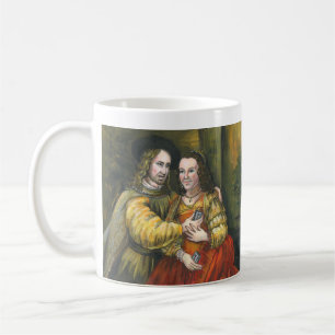 Caneca De Café Nicolas Cage, pintura de Rembrandt, fita da