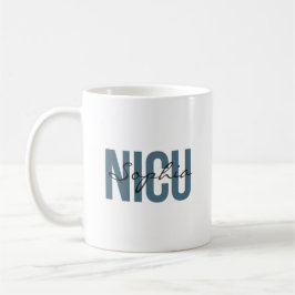 Caneca De Café NICU Nurse Personalized Name Bold Typography