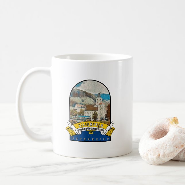 Caneca De Café Niederösterreich Lilienfeld Österreich Souvenir (Com Donut)