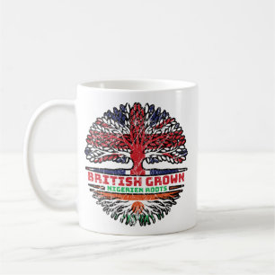 Caneca De Café Nigerien British Tree Roots Flag