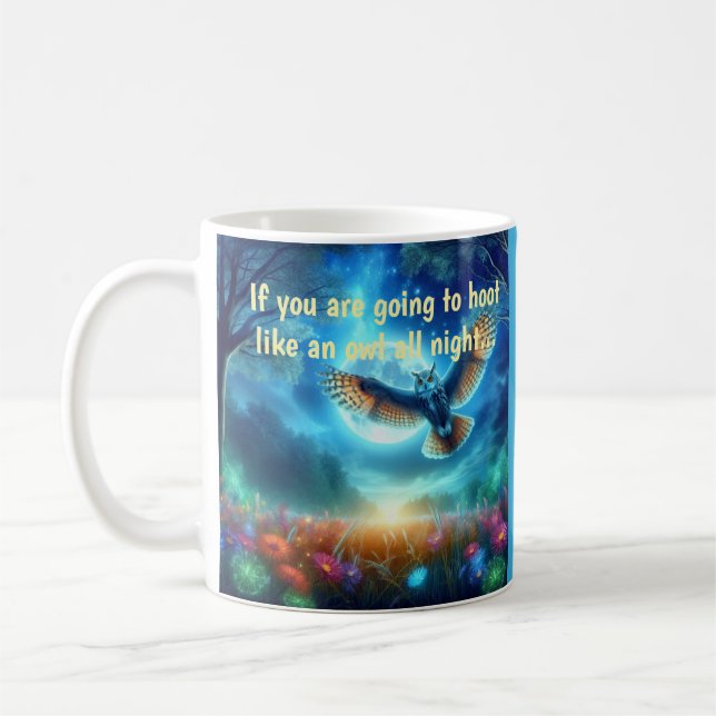 Caneca De Café Night Owl & Morning Eagle: Viagens Celestiais (Esquerda)