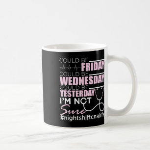 Caneca De Café Night Shift Cna Life - Certified Nu