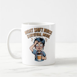 Caneca De Café Night Shift Nurse Survival Mode Funny Nurse Coffee