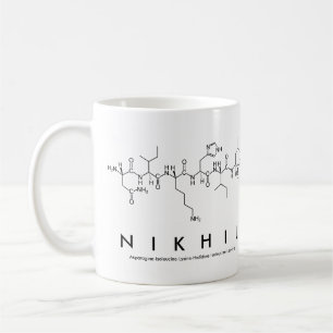 Caneca De Café Nikhil peptide name mug