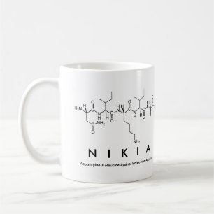 Caneca De Café Nikia peptide name mug