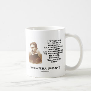 Caneca De Café Nikola Tesla deixou o futuro dizer as citações da