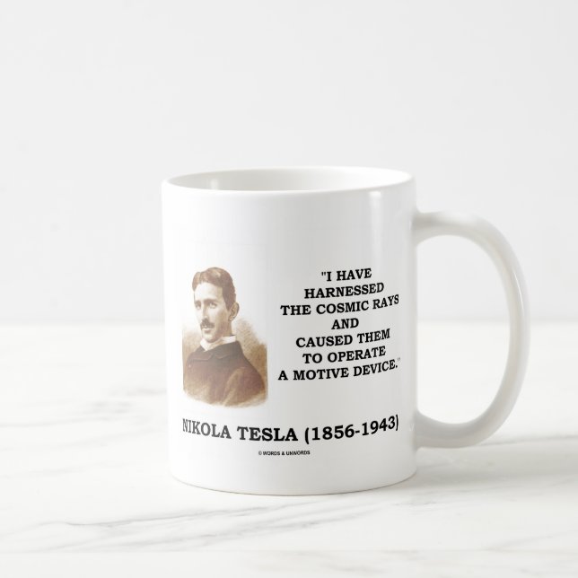 Caneca De Café Nikola Tesla Harnesset Cósmico Rays Motivo (Direita)
