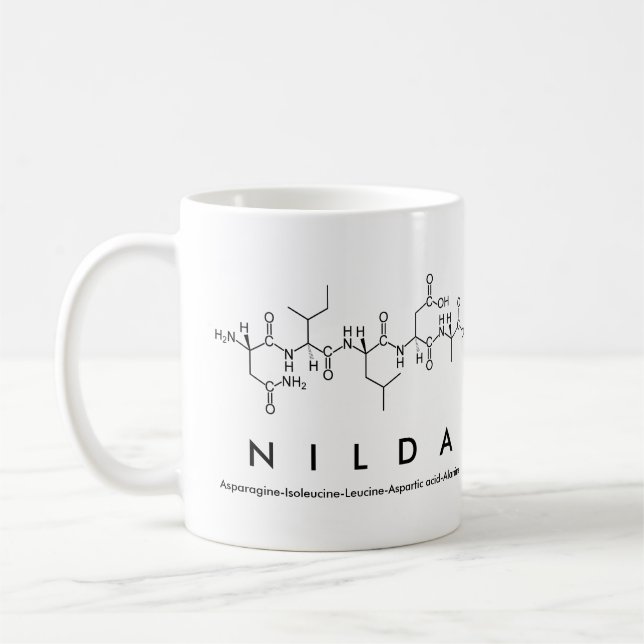 Caneca De Café Nilda peptide name mug (Esquerda)