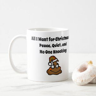 Caneca De Café Ninguém Batendo Humor Natalino Engraçado no Banhei