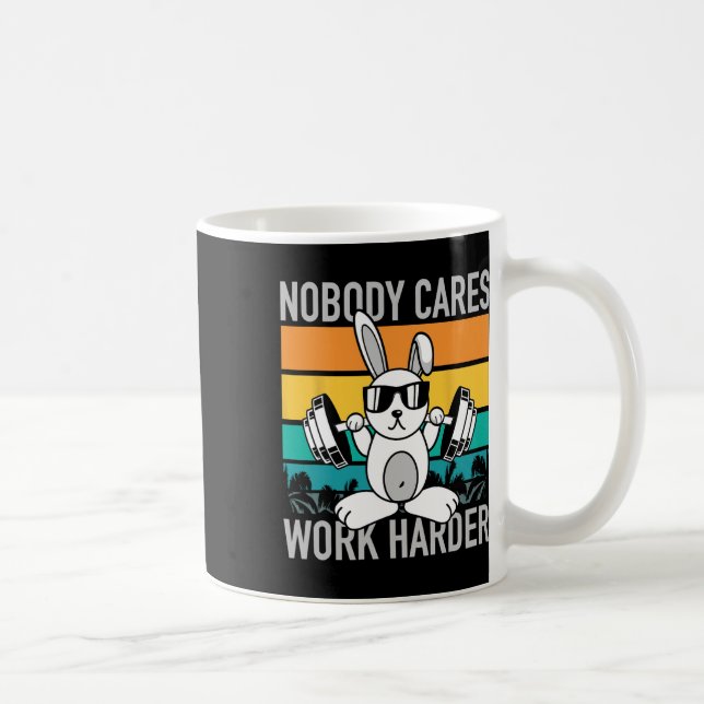 Caneca De Café Ninguém se importa mais com trabalhar - Workout Mo (Direita)