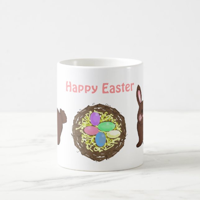 Caneca De Café Ninho de Páscoa com Coelhinhos (Centro)