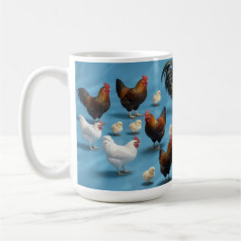 Caneca De Café Ninho de Pintinhos e Frangos