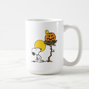 Caneca De Café Ninho de Snoopy & Woodstock com Jack O' Lanterna