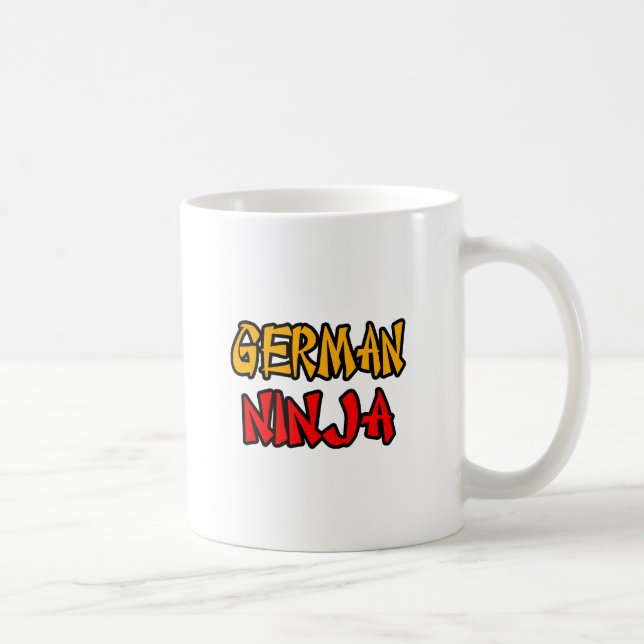 Caneca De Café Ninja Alemão (Direita)