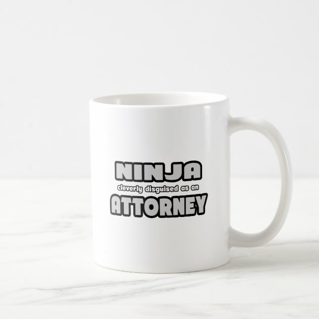 Caneca De Café Ninja Cleverly Disfarçou-Se Como Advogado (Direita)