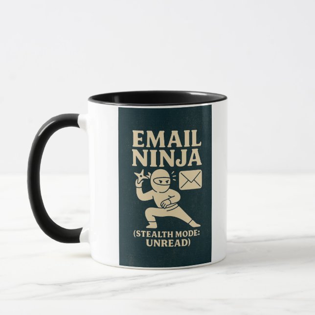 Caneca de Café Ninja de Email (Esquerda)