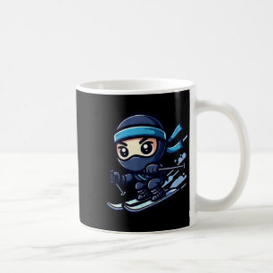 Caneca De Café Ninja de esqui ninja de snowboard piloto de neve d