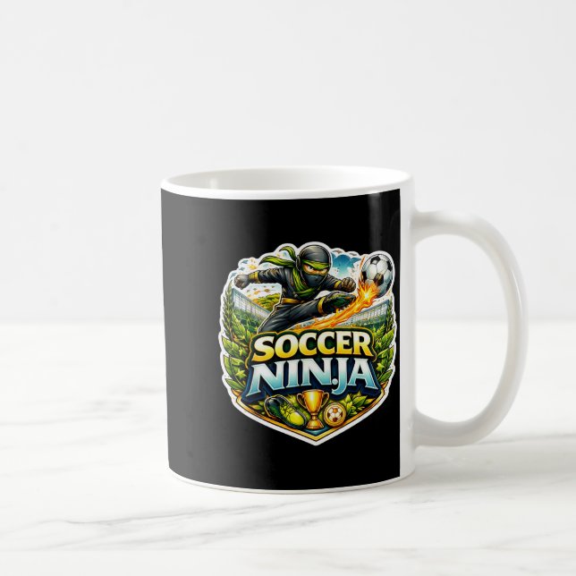 Caneca De Café Ninja de Futebol Piada de Amante de Futebol Engraç (Direita)