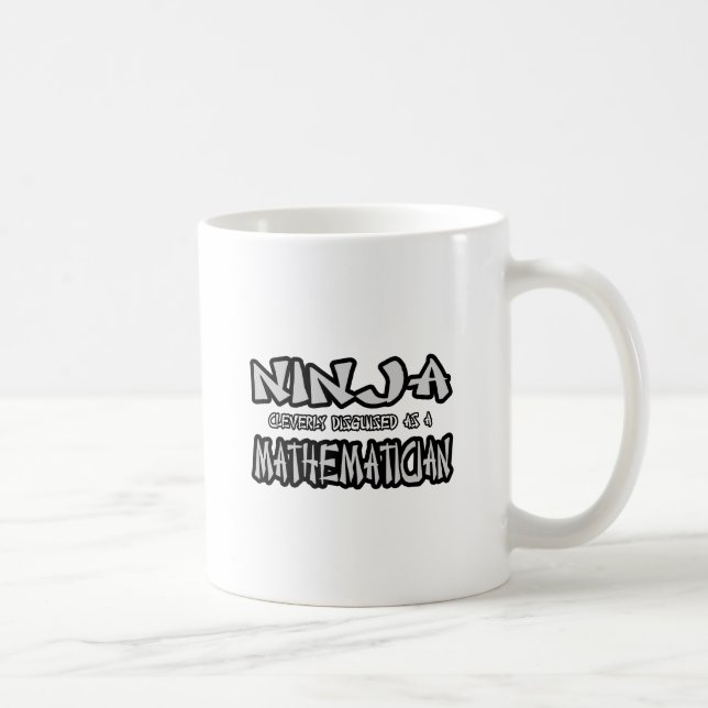 Caneca De Café Ninja... Matemático (Direita)