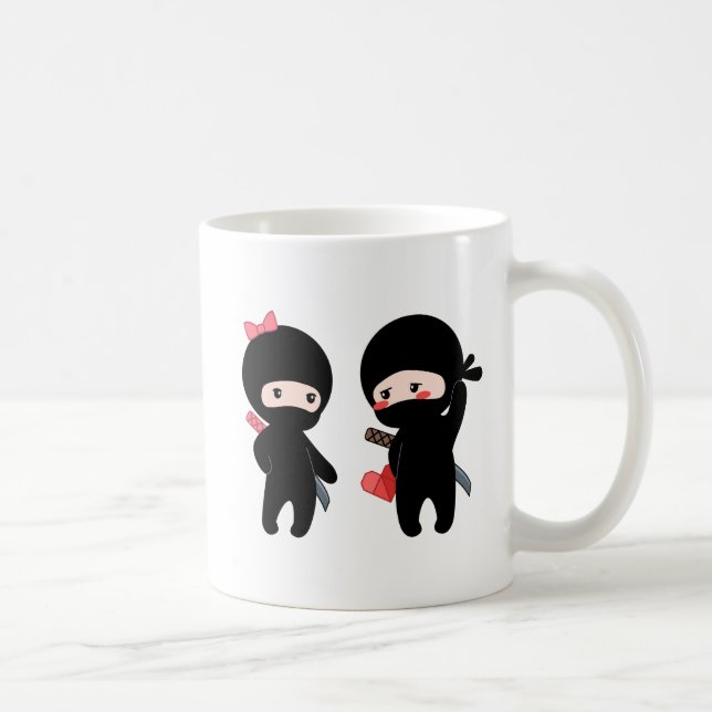Caneca De Café Ninja Pair, Boy e Girl (Direita)