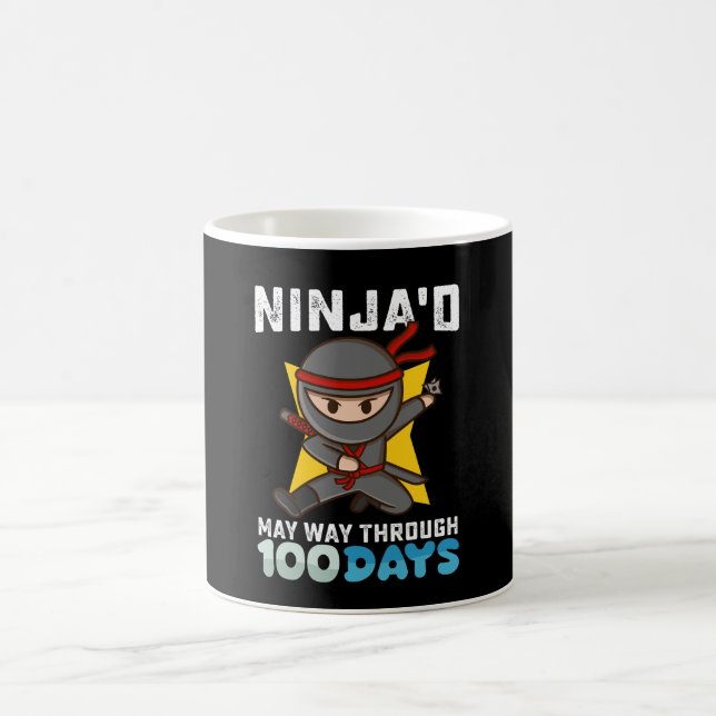 Caneca De Café Ninja poderia passar por 100 dias de escola (Centro)