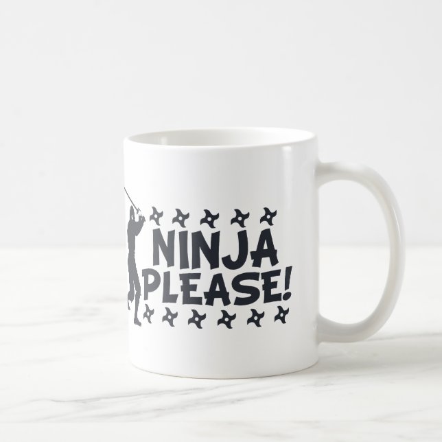 Caneca De Café Ninja por favor (Direita)