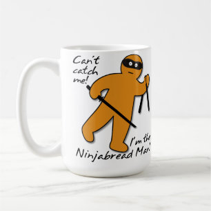 Caneca De Café Ninjabread Ninja Gingerbird Man Funny Mug