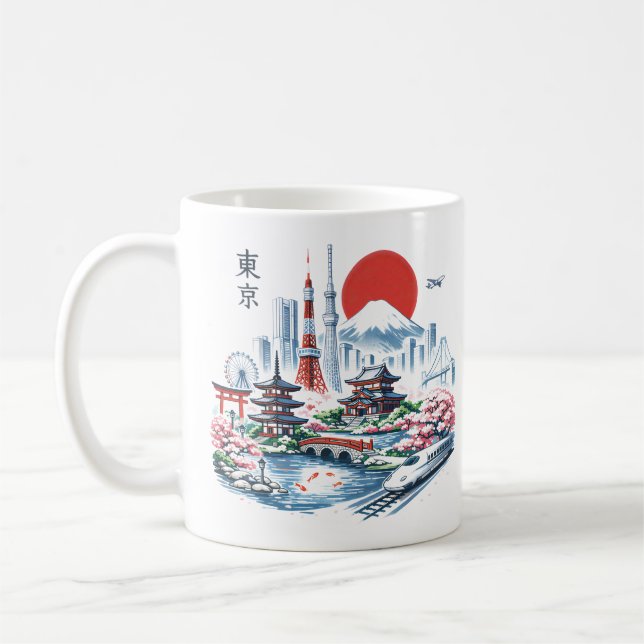 Caneca De Café Nippon Sakura Tokyo Sakura  (Esquerda)