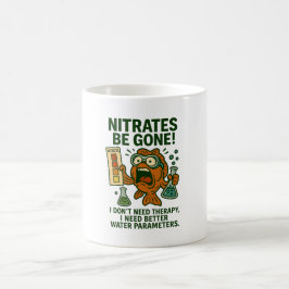Caneca De Café Nitratos Se Foram! - Parâmetro de Água Engraçado A