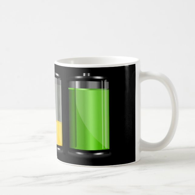 Caneca De Café Níveis de bateria para o dia da bateria (Direita)